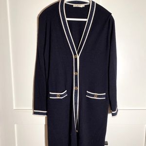 Tory Burch Madeline Longline Wool Cardigan!